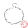 New Fashion 925 Sterling Silver Love Heart Zirconia Bracelets For Women Crystal Jewelry pulseira feminina S-B144