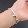 New 925 Sterling Silver open bangle bracelet for women lady girl cute favorite gift retro charm exquisite circular jewelry