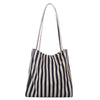 Stripes Spring/Summer Idle Style Tote Shoulder Canvas Bag