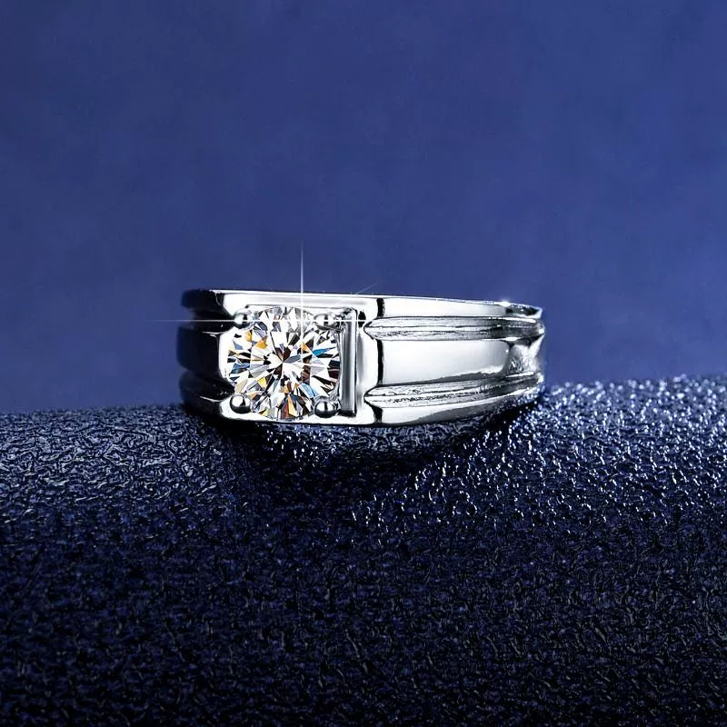 Men Domineering Artificial Diamond Ring Wedding Scene Props Couple Ring Men and Women Fake Diamond Ring Exchange Ceremony