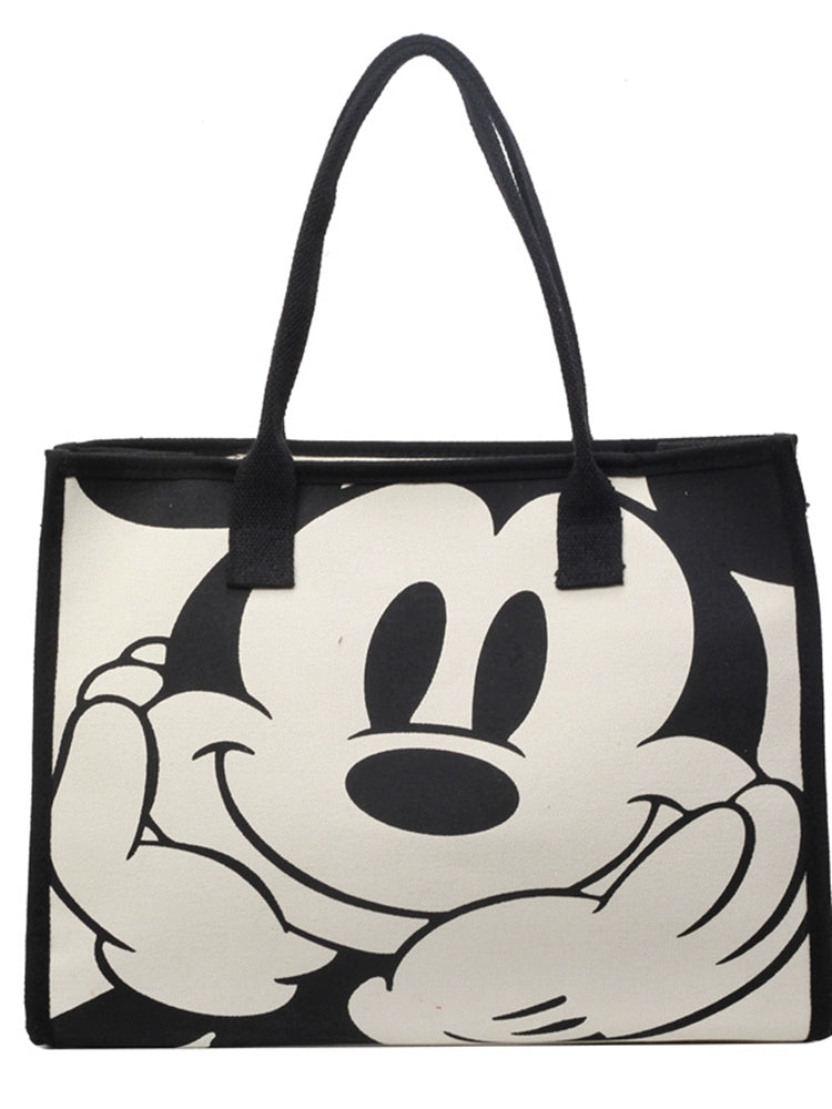 Travel Cartoon One-Shoulder Tote Bag for Going out Canvas Bag