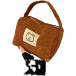 Load image into Gallery viewer, Corduroy Satchel Students Go out K-style Cosmetic Bag
