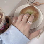 Load image into Gallery viewer, Double Bow Ring Female Minimalist Easiest for Match Sweet Cool Twin S925 Silver Plated Open Ring Ins Style Index Finger Ring Tide
