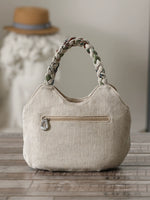 Load image into Gallery viewer, Ethnic Style Hand-Woven Multi-Sandwich Zip Canvas Bag

