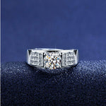 Load image into Gallery viewer, Men Domineering Artificial Diamond Ring Wedding Scene Props Couple Ring Men and Women Fake Diamond Ring Exchange Ceremony
