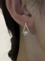 Load image into Gallery viewer, Accessible Luxury Pearl South Korea Internet Celebrity Easiest for Match 925 Silver Needle
