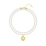Load image into Gallery viewer, INS French Style Double Layer Female Clavicle Chain Yiwu Imitation Pearl
