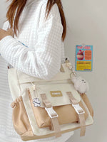 Load image into Gallery viewer, Bag Female College Student Shoulder Bag Casual Canvas Tuition Bag
