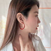 Retro Red Oil-Spot Glaze S925 Fall and Winter Niche Style Female Ear Ring