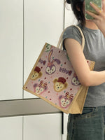 Load image into Gallery viewer, Bag Female Star Delu Work Work Clothing Canvas Bag
