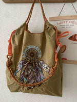 Load image into Gallery viewer, Same Style as Gao Yuanyuan's Nylon Single Shoulder Eco Bag Embroider
