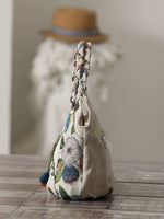Load image into Gallery viewer, Ethnic Style Hand-Woven Multi-Sandwich Zip Canvas Bag
