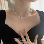Load image into Gallery viewer, INS French Style Double Layer Female Clavicle Chain Yiwu Imitation Pearl
