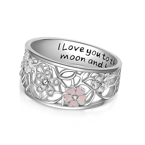 Love Hot Sale Creative Diamond Sakura Ring Epoxy