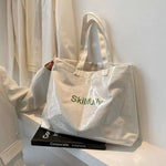 Load image into Gallery viewer, Japanese Style Transparent Waterproof One-Shoulder Canvas Bag for Work and Shopping
