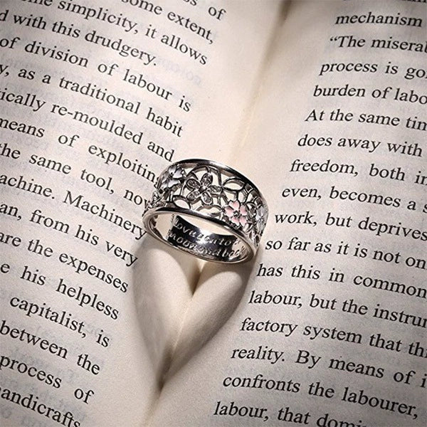 Love Hot Sale Creative Diamond Sakura Ring Epoxy