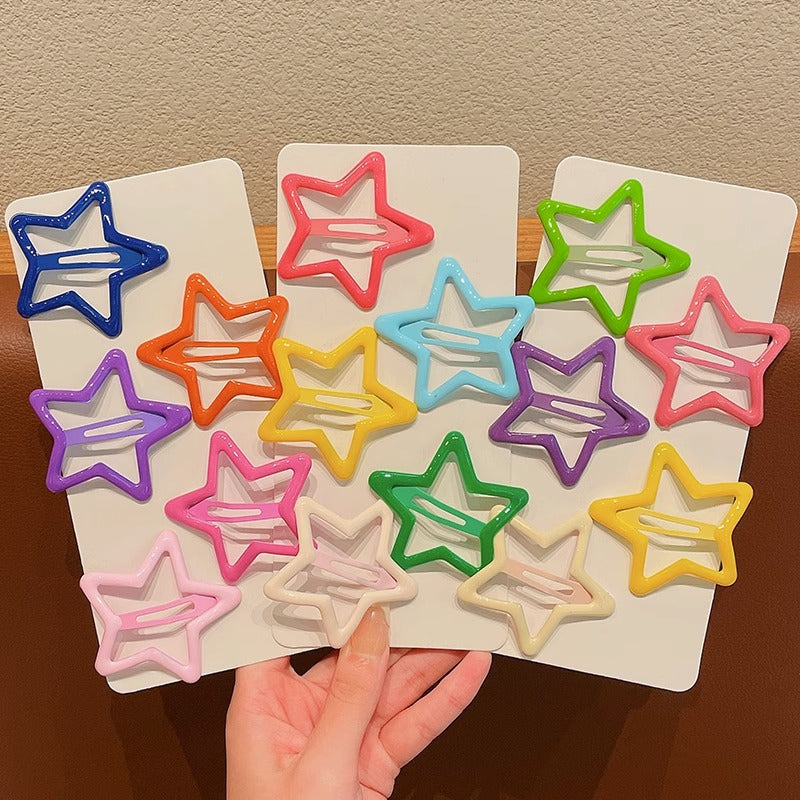 3pc Korean New Big Star BB Hairpin Hair Side Clips for Girls Women Kids Gift Wedding Party Hair Accessories
