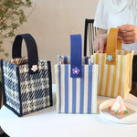 Load image into Gallery viewer, South Korea Gingham Waterproof Mini Gift Fashion Canvas Bag

