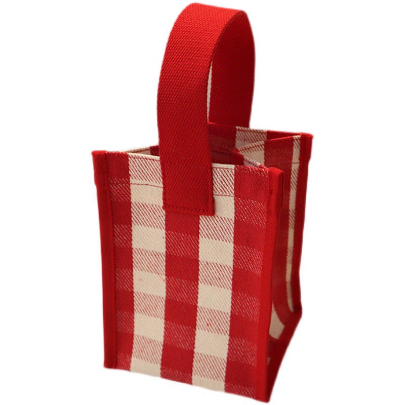 South Korea Gingham Waterproof Mini Gift Fashion Canvas Bag