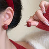 Easiest for Match Doudou Female White Vintage Ear Jewelry Silver Needle