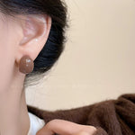 Load image into Gallery viewer, Easiest for Match Doudou Female White Vintage Ear Jewelry Silver Needle
