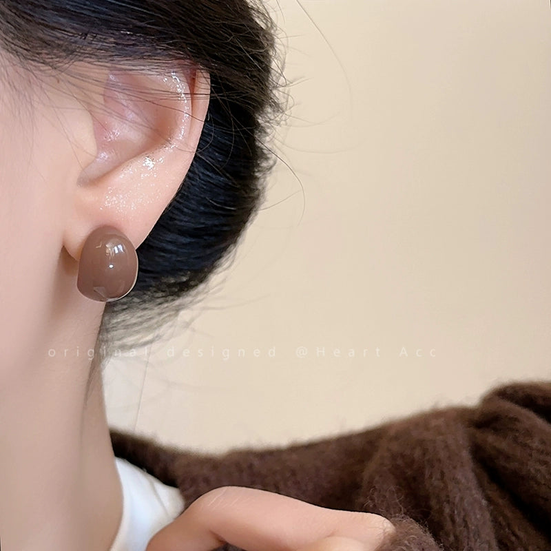 Easiest for Match Doudou Female White Vintage Ear Jewelry Silver Needle