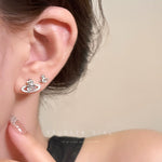 Load image into Gallery viewer, Queen Mother Planet Pearl Stud Earrings for Women Refined Zircon
