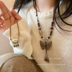 Ethnic Style Women's New Chinese Style Retro Pendant Halterneck Necklace