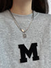 INS Nameplate Titanium Steel Cold Wind Hip-Hop Pullover Necklace