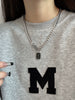 INS Nameplate Titanium Steel Cold Wind Hip-Hop Pullover Necklace