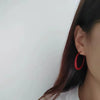 Retro Red Oil-Spot Glaze S925 Fall and Winter Niche Style Female Ear Ring