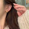 Accessible Luxury Gold Cable Stitch Fancy Unique Female Earrings