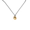 Niche Style Golden Women's Minimalist Sweater Chain Accessories Black Leather Rope