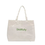Load image into Gallery viewer, Japanese Style Transparent Waterproof One-Shoulder Canvas Bag for Work and Shopping
