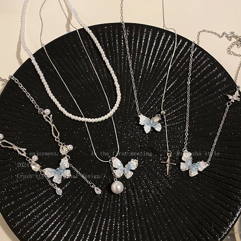 Niche Style Tassel Girls' Clavicle Chain Sweet Cool Sexy Pearl