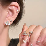 Load image into Gallery viewer, Queen Mother Planet Pearl Stud Earrings for Women Refined Zircon
