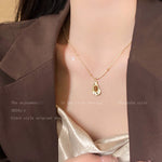 Load image into Gallery viewer, Natural Woven Women's Retro Style Clavicle Chain Tigereye

