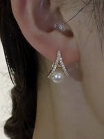 Load image into Gallery viewer, Accessible Luxury Pearl South Korea Internet Celebrity Easiest for Match 925 Silver Needle
