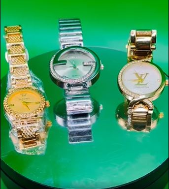 Trio of Designer-Inspired Crystal Bezel Watches