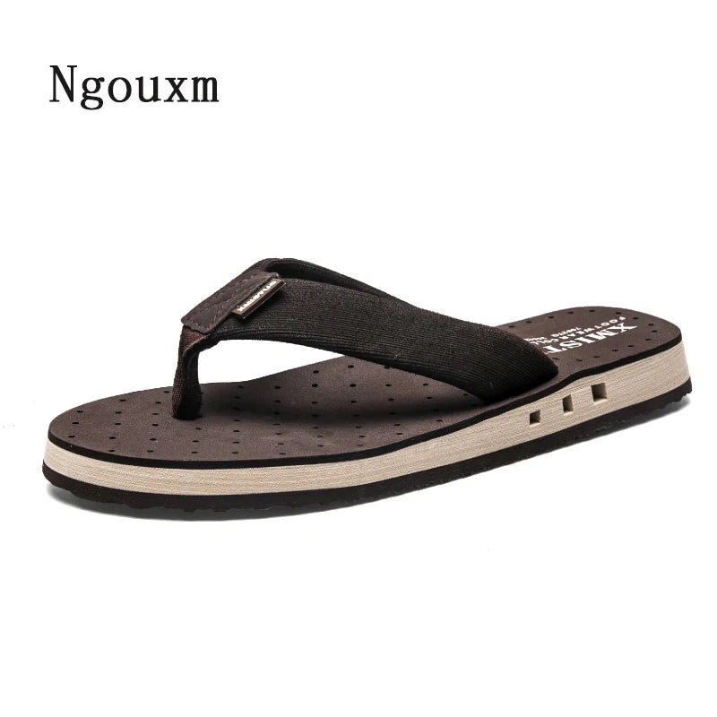 Ngouxm High Quality Summer Men Flip Flops Beach Flip Flops Fashion Breathable Casual Beach Outdoor Slippers