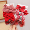 10Pcs/Set Big Bow Flower Elastic Hairbands Children Girls Sweet Hair Ties Fashion Headbands Hair Accessories Rubber Band For Kid