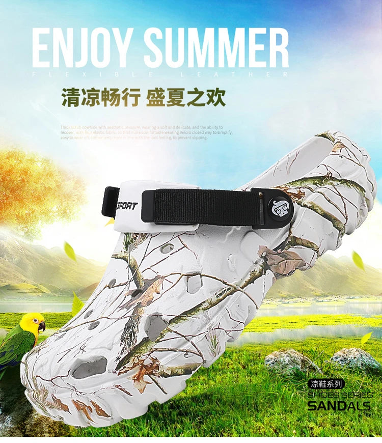 2024 Summer New Men's Slippers Outdoor Garden Clogs Male Casual Shoes Fashion Luxury Sandals Comfort Home Soft Slippers 40-45