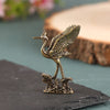 Brass Crane Figurines Bucket Miniatures Desktop Ornaments Tea Pet Living Room Decorations Crafts Accessories Animal Statue Decor