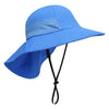 Summer Mesh Shawl Hat for Baby UV Protection Kids Bucket Hats with Windproof Rope Adjustable Light Breathable Beach Accessories