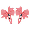 2Pcs/Lot Solid Color Bows Hair Clip For Kids Girls Ribbon Bowknot BB Clip Cute Baby Barrettes Hairpins Headwear Hair Accessories