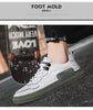 Men's Trend Casual Shoes Leather Shoes Black Sneakers Breathable Leisure Male Sneakers Non-slip Footwear Men Vulcanized Shoes