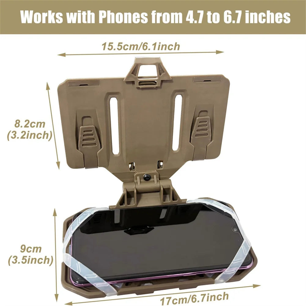 Plate Carrier Phone Mount Vest Phone Holder Foldable MOLLE Navigation Phone Carrier Board For Screen Size 4.7"-6.7"