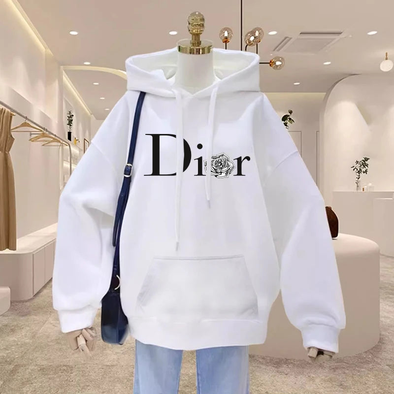 Women High Quality Casual Hoodies Harajuku Y2k Designer Ladies Luuxry Hooded Sweatshirt Female Vintage Trendy Pullovers Clothing