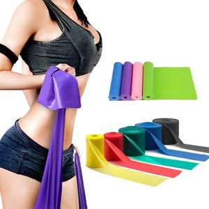 Unbreakable 1 Roll Safe Yoga Elastic Band Stretch Band TPE Fitness Elastic Strap Strong Toughness   Exercise Use