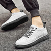 Italy High Quality All white Men's Leather Casual Shoes Increase Simple Pure Black Sneakers Breathable Sneakers  luxury shoes